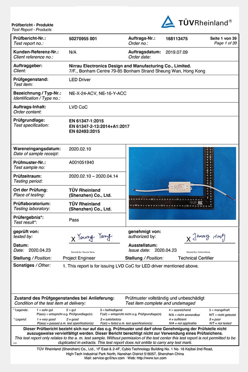 TUV LED Driver 50270955 001