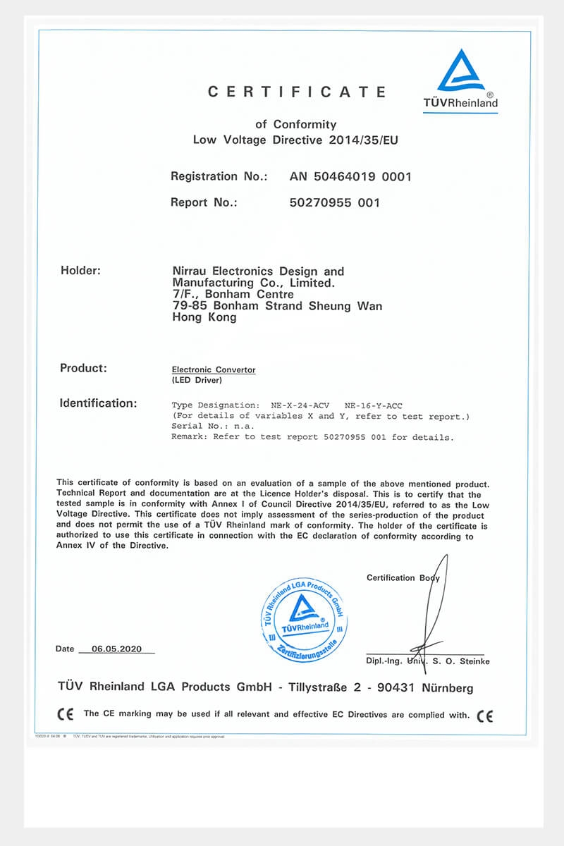 TUV LED Driver 50270955 Report