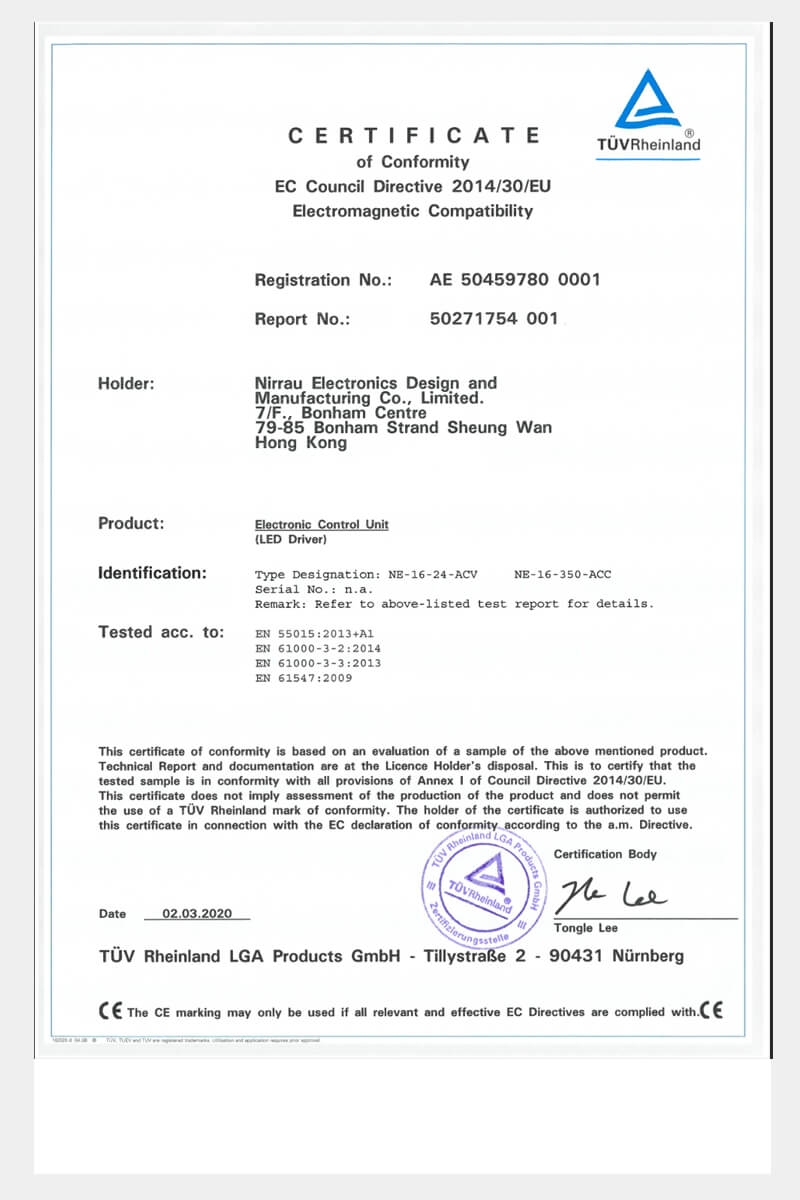 TUV LED Driver 50271754 Report